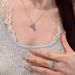 antique Blue Sea Zircon Treasure Same Diamond Hollow Lace Mesh Ring_ipsvogv.com