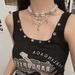 Gothic Punk Style Cross Pearl Tassel Necklace Female Niche Dark Heavy Clavicle Chain Jewelry_ipsvogv.com