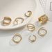 New Geometric Arrow Wide With Striking Pattern Personalized Cross Ring Set Of 8_ipsvogv.com