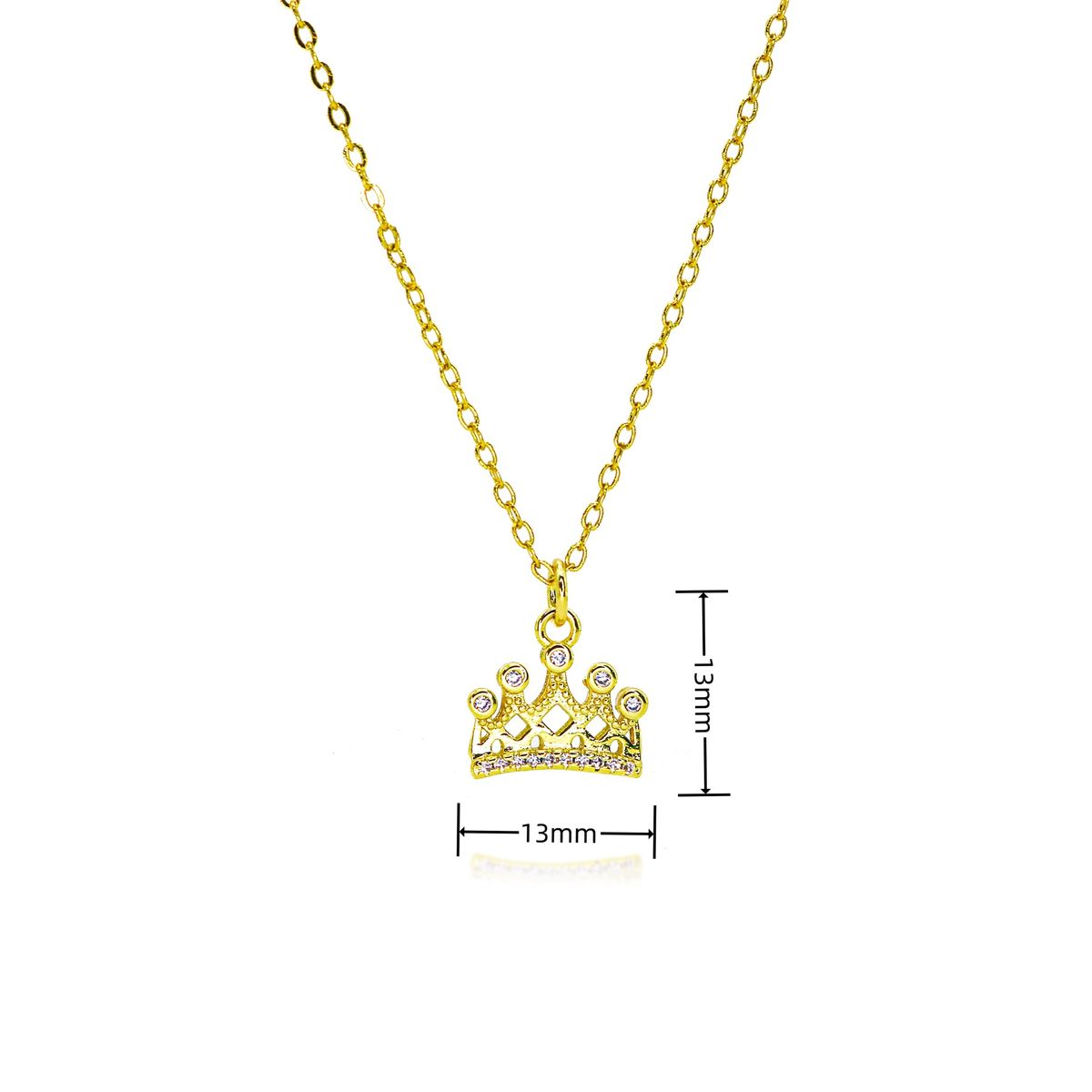 DIY Lollipop Crown Pendant Necklace - Micro Inlaid Zirconia Drawing Board Charm, Copper Plated Jewelry Making Kit For Craft Lovers_ipsvogv.com