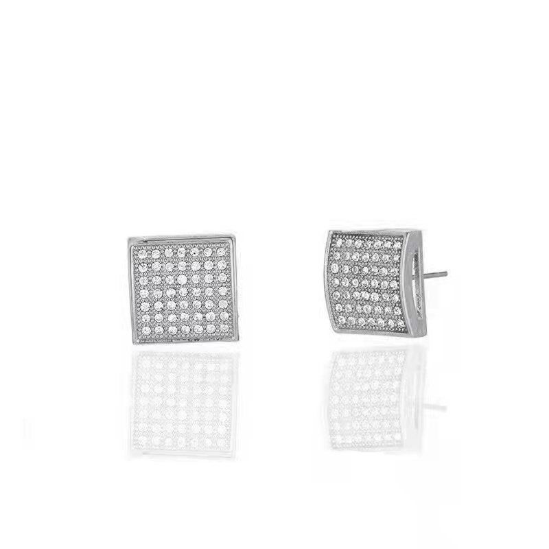 Chinese style alloy diamond hip hop earring accessories trendy brand full diamond ins personality earrings_ipsvogv.com