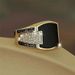 Longrui hot-selling jewelry new gold wide-faced black diamond men's ring fashion hip-hop full diamond ring_ipsvogv.com