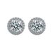 Pure Silver Mosang Women 50 Cents 1 Carat Round Bag D Color Hearts Eight Arrows Earrings Gift for Girlfriend_ipsvogv.com