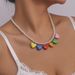 N10036 Rainbow Pearl Necklace, Spring/Summer Elegance, Pride Day Resin Love, Sweet and Cool Necklace_ipsvogv.com