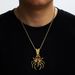 Halloween Spider Oil Alloy Pendant Exaggerated Personality Men Hip Hop Fried Dough Twists Chain Necklace_ipsvogv.com