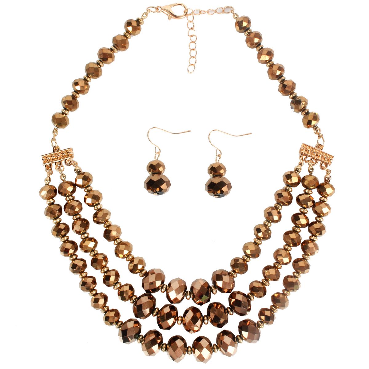 Crystal Beaded Necklace Ladies Multi Layer Short Clavicle Chain Necklace_ipsvogv.com