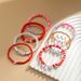 Sweet And Cool Instagram Style Strawberry Soft Ceramic Bead Bracelet, Women's Bohemian Letter Elastic Bracelet Bracelet_ipsvogv.com