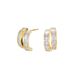 Women's Jewelry Temperament Super Flash Zircon Double Layer Semicircular Earrings Light Luxury Niche Design High End Fashion Simple Earrings_ipsvogv.com
