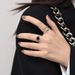 South neutral style irregular niche design sense index finger ring pure silver simple hand adornment girl_ipsvogv.com