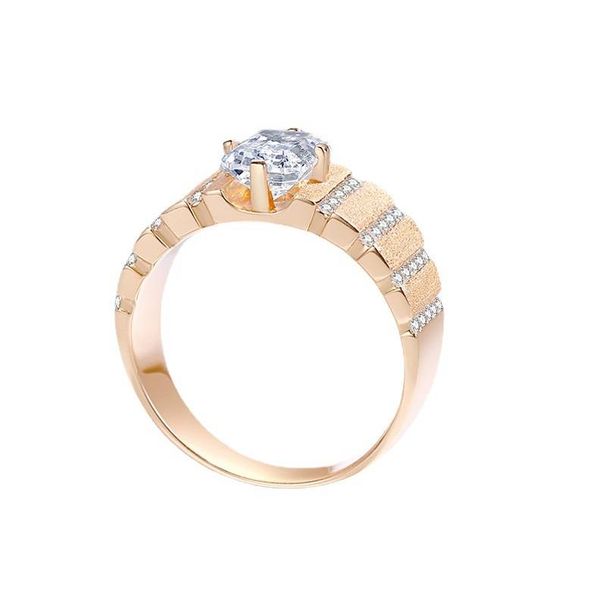 S925 Silver Men's Ring New Fashion Personality Emerald Men's Finger Ring Champagne Rose Gold Diamond Ring_ipsvogv.com