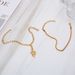 New Style Foot Ornament Trend Gold-plated Fried Dough Twists Snake Shaped Pendant Cross Chain Double Layer Anklet Female_ipsvogv.com