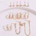 Women’s Jewelry Set Fashion Inlaid Rhinestone Ladies Earrings Creative Retro Gold Earrings Set_ipsvogv.com