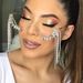 Popular Face Accessories Music Festival Dance Fringed Glasses Frame Water Drop Rhinestone Accessories Frame_ipsvogv.com