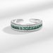 Korean Instagram Premium Emerald Zircon For Women's Light Luxury Versatile Opening Adjustable Index Finger Ring_ipsvogv.com
