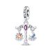 Women's Jewelry Tarot Star Moon Hourglass Pendant String Beads DIY Jewelry Accessories Bracelet Copper Plated Silver_ipsvogv.com