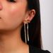 Gold-Plated Copper Bowknot Long Tassel Simple Classic Metal Ribbon Knotted French Style Earrings With Silver Needle_ipsvogv.com