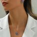 Minimalist new style women's necklace earring set, niche flower drip oil setting, this design collarbone chain for women_ipsvogv.com