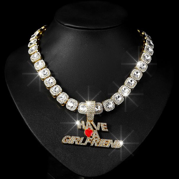 New Product: Letter HAVE A GIRLFRIEND Pendant, Cuban Necklace, Hip-hop Personality, Couple_ipsvogv.com