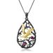 Bird's Paradise Original Design Pendant Topaz High End Accessories S925 Sterling Silver Natural Garnet Necklace_ipsvogv.com