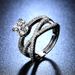 New Japanese and Korean Cross Wrapped Lives Three Generations One Carat Moissanite Simulated Diamond Ring_ipsvogv.com