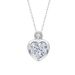 Women's Jewelry Sterling Silver Love Heart Moissanite Necklace Versatile Pendant Heart Shaped Clavicle Chain Simple Fashion_ipsvogv.com