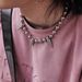 Sweet Cool Exaggerated Round Bead Chain Cone Rivet Clavicle Chain Collar Necklace Men's and Women's Accessories High end_ipsvogv.com