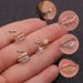 Unisex new style micro inlaid zircon nose ring female simple flower piercing ear bone ring popular earrings_ipsvogv.com