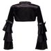 Women's Clothing Short slim dress coat Women's long sleeved small cape waistcoat Spring and autumn casual velvet small outerwear top_ipsvogv.com