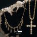 Metal diamond cross necklace fashionable and stylish high end design personality style female jewelry_ipsvogv.com