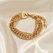 Women’s Jewelry Set Fashion Diamond Three Layer Stainless Steel Bracelet Personality Retro Trend Chain Design Titanium Steel Bracelet Female_ipsvogv.com