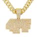 Personalized and Creative Diamond Numeric Letter Pendant for Men's Hip Hop Street Dance Wear Cuban Chain Necklace_ipsvogv.com
