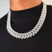 Premium 20mm Round And Baguette Moissanite Dia Men Cuban Link Iced Out Rapper Chain Available From India_ipsvogv.com