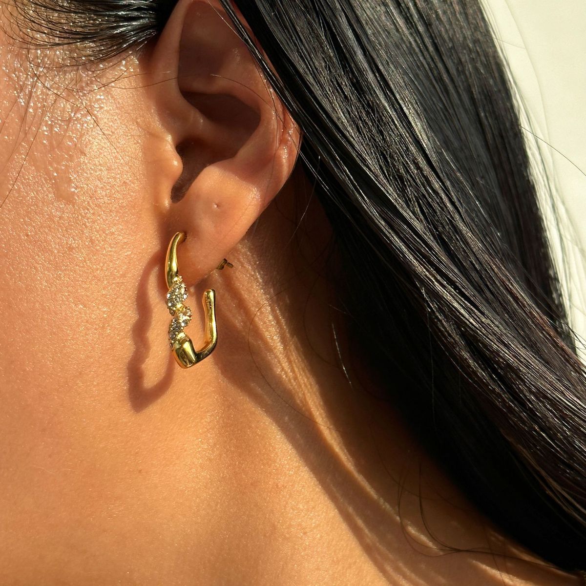 Spot Factory Fashionable Niche INS Retro Vintage Irregular Spiral G Earrings_ipsvogv.com