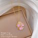 【 Titanium Steel 】 Three Petal Flower Zircon Fashion, Light Luxury Temperament, Gorgeous Full Diamond Necklace, Women's_ipsvogv.com