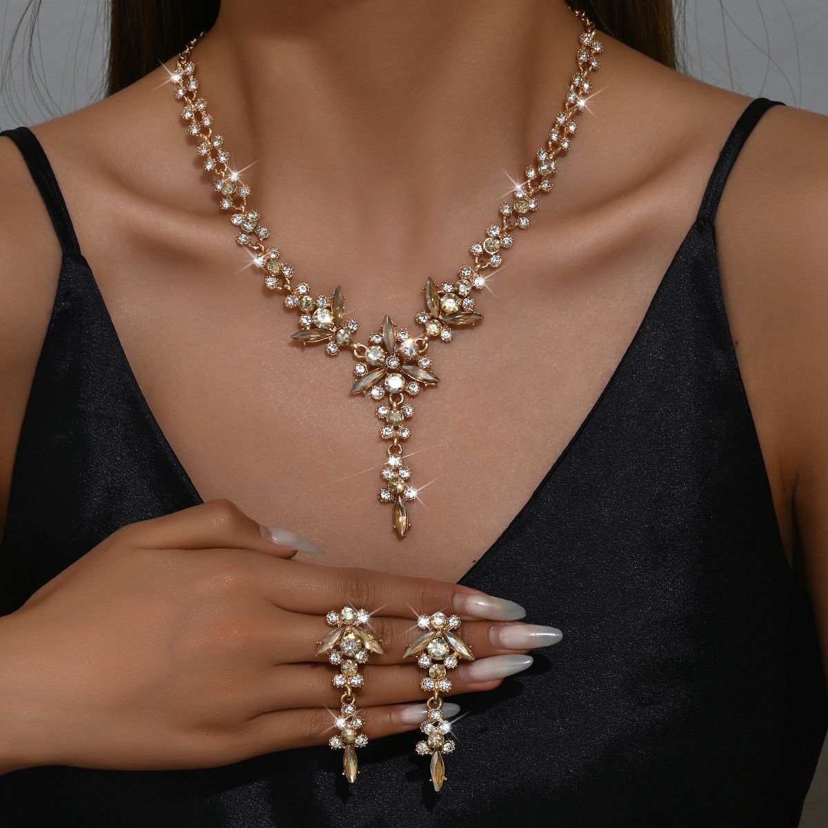 Women’s Jewelry Set Fashion Best Selling Jewelry Bridal Necklace Earrings Set Fashion Wedding Dress Banquet Dress Jewelry_ipsvogv.com