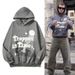 Women's Clothing high street hip hop Travis retro distressed trapped in time foam printed hoodie sweatshirt_ipsvogv.com