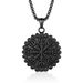 Retro Nordic style Viking text compass titanium steel necklace personality literary trend wear accessories_ipsvogv.com