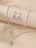 Women’s Jewelry Set Fashion Wedding Jewelry Necklace Earrings Set Rhinestone Zircon Wedding Dress Ladies Wedding Accessories High End Two Piece Set_ipsvogv.com