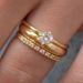 Sanjie Plated Couple Ring Fashion Inlaid Zircon Three Rings Set_ipsvogv.com