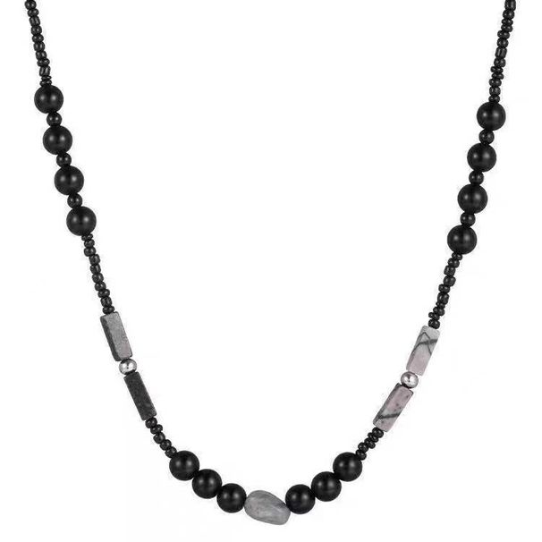 New Chinese Style Beaded Necklace Retro Light Luxury Clavicle Chain Men's Men's And W Omen's Accessories Men's Sweater Chain_ipsvogv.com