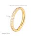 Women's Jewelry Super Sparkling Full Diamond Zircon Plain Ring Electroplated K Layered Strap Titanium Steel High Color Retention Accessory_ipsvogv.com
