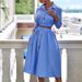 Women's Clothing Long sleeve striped shirt suit skirt_ipsvogv.com