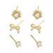 Small minimalist Korean style women's personalized bow zircon inlay design, earrings with light luxury and high-end feel_ipsvogv.com