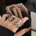 Hot Selling New Personalized Hip-hop Spider Opening Niche Dark Forward Moonstone Ring Bracelet Trend_ipsvogv.com