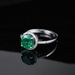 S925 Silver Cultivated Emerald Ring Women Light Luxury Retro Style Jewelry_ipsvogv.com