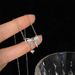 S Pure Silver Moon Messenger Necklace, Female Ins, Niche Design, Temperament, Light Luxury, Cat Eye Stone, Bow,_ipsvogv.com