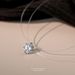 S Pure Silver Mermaid Tears Moissanite Necklace For Girls Exquisite Zircon Invisible Fishing Line Niche Versatile_ipsvogv.com