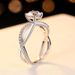 Sterling Silver Ring For Women, 1 Carat Slim Waist Moissanite Ring Silver Jewelry_ipsvogv.com