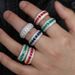 Micro Inlaid Three Row Full Zircon Ring Trendy Hip Hop Men's Round Ring_ipsvogv.com