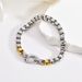 Men's Jewelry Hip Hop Jewelry Stainless Steel Bold Round Pearl Bracelet Personality Trend Color Matching Square Pearl Necklace_ipsvogv.com